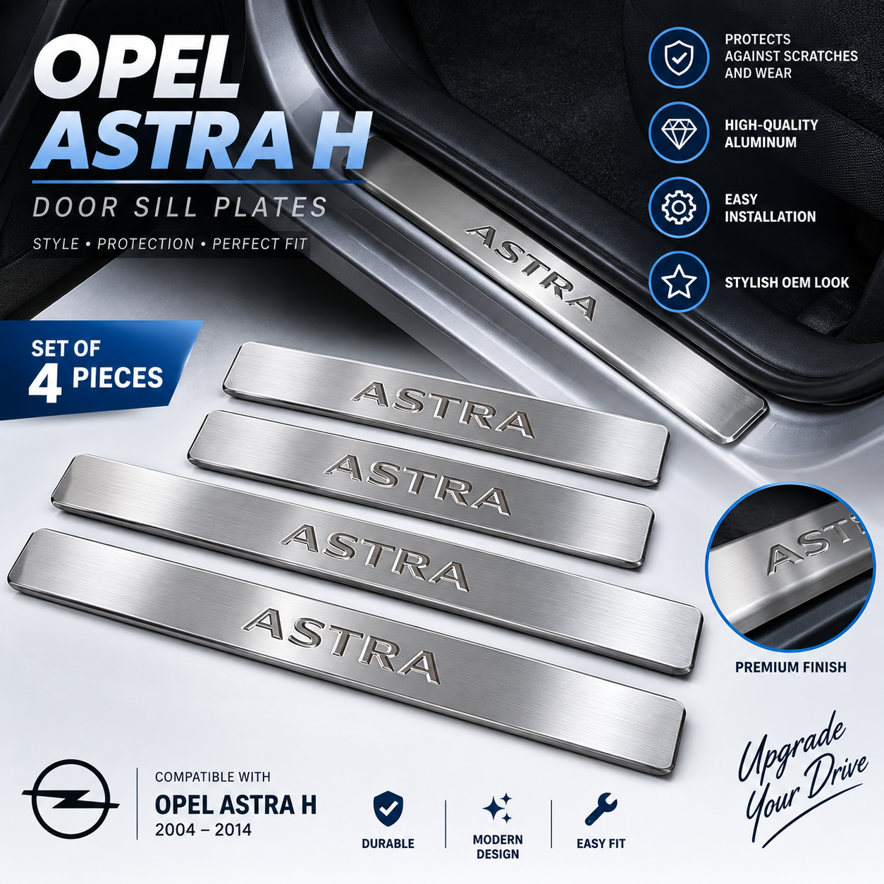 Aluminiumski Ukrasni Pragovi za Astra H