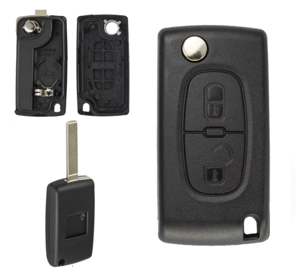 2 Buttons Remote Flip Key Folding Car Key For Peugeot