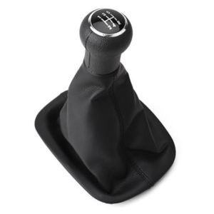 Black 5-Speed Shift Knob Gear Boot Cover for Volkswagen PASSAT B5