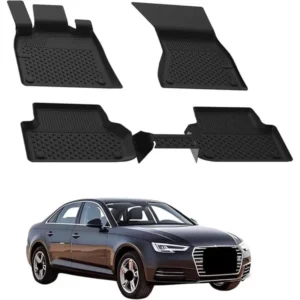SAHLER 4.5D TPE гумени патосници за Audi A4 – премиум сет од 4 парчиња, водоотпорни и анти-лизгачки, прецизно обликувани за совршено прилегање и заштита на подот.