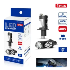 LED Svetlo Za Motor H4 – 48W, 4800 Lumeni, 6000K (1 парче)